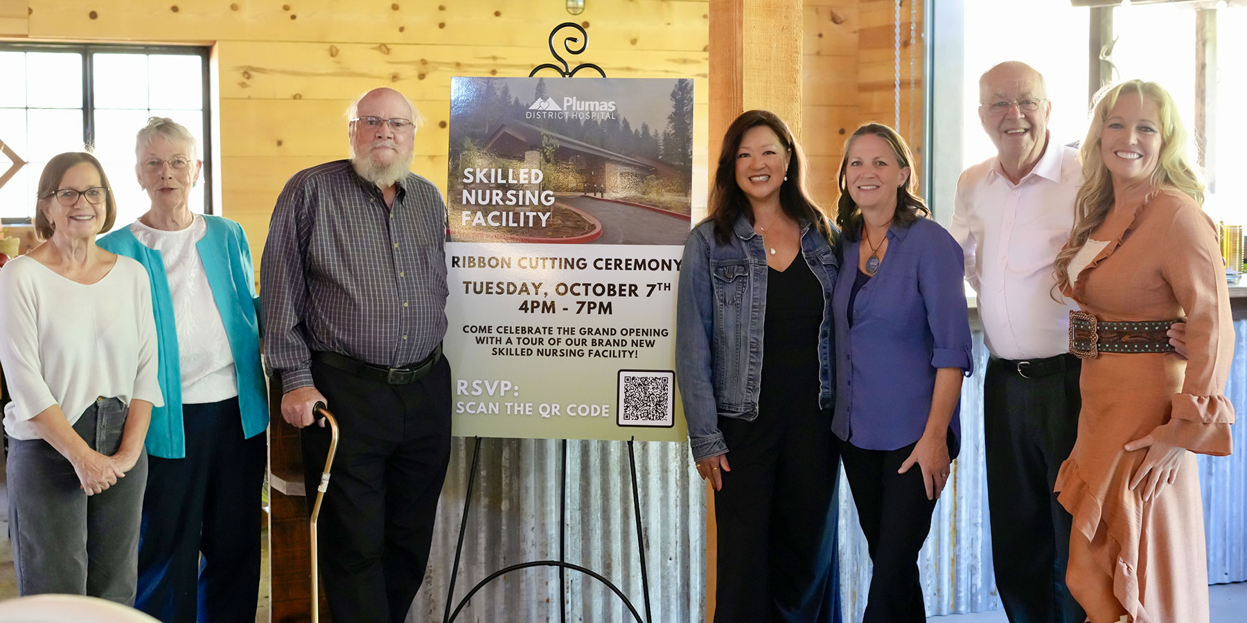 Plumas Health Care Foundation Board members and stakeholders at community fundraising event